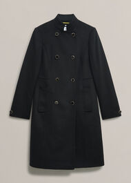 Selina Wool Coat, Black, hi-res