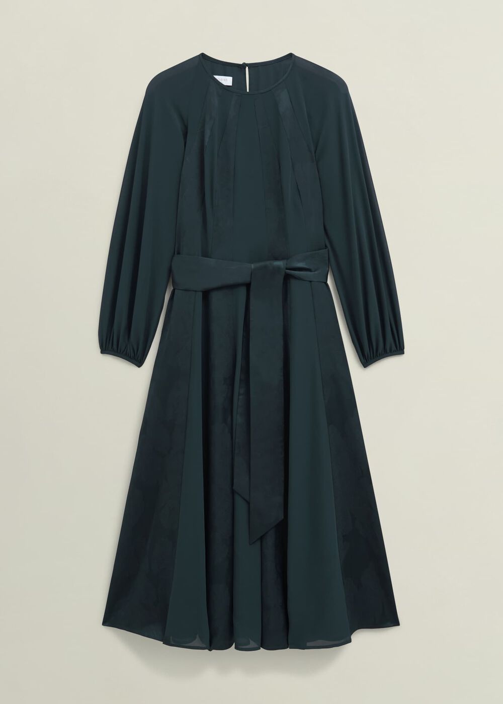 Loren Jacquard Dress, Evergreen, hi-res