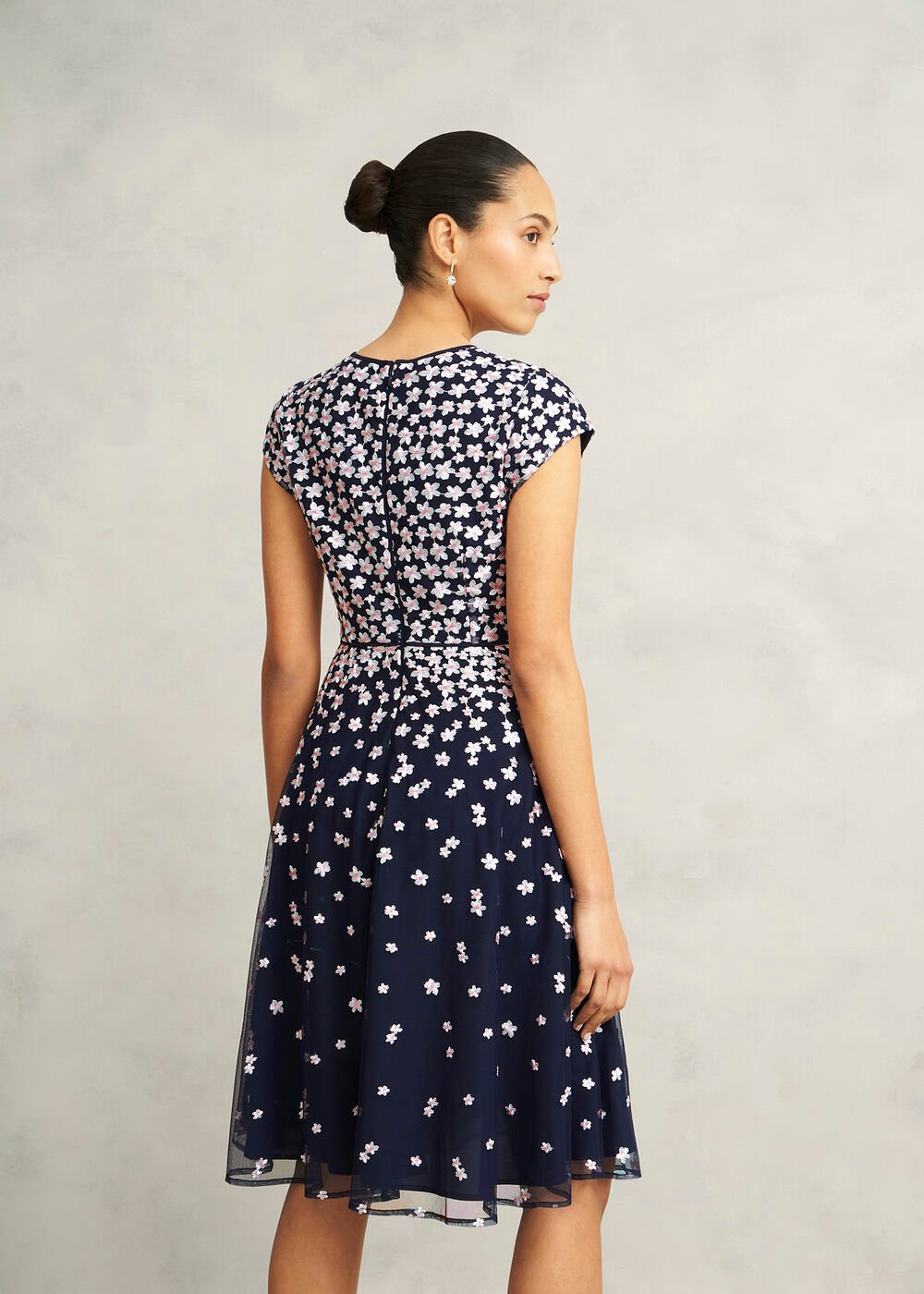 Petite Betty Embroidered Dress, Midnight Pink, hi-res