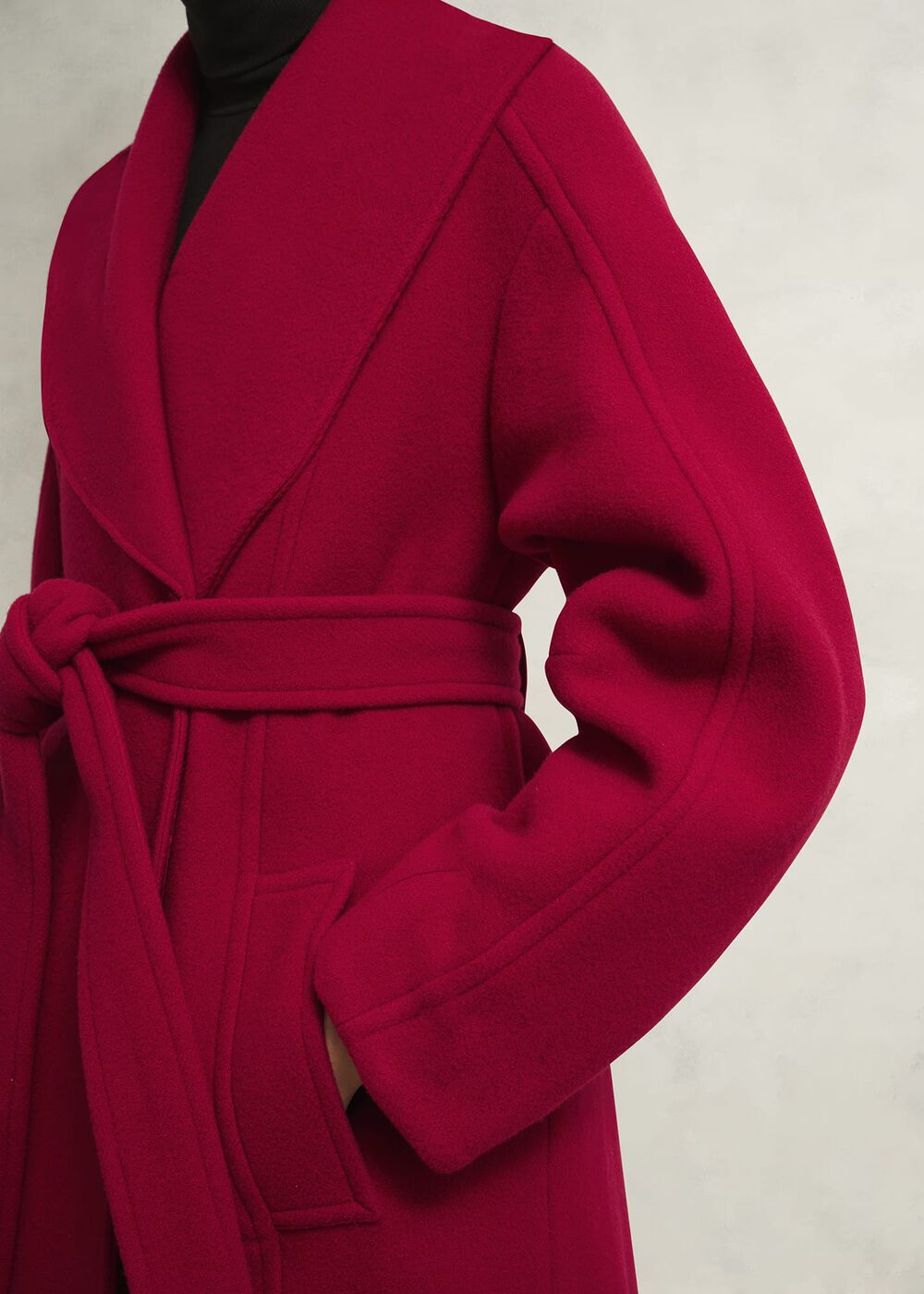 Lambeth Wool Blend Coat, Red, hi-res