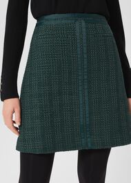 Estella Tweed Skirt, Deep Pine Green, hi-res