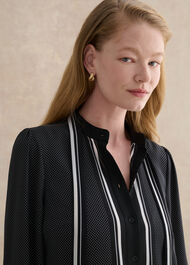 Valerie Blouse, Navy Ivory, hi-res