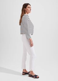 Kaya Capri Trousers, White, hi-res