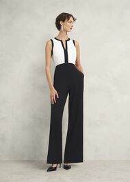 Mannington Jumpsuit, Black Ivory, hi-res