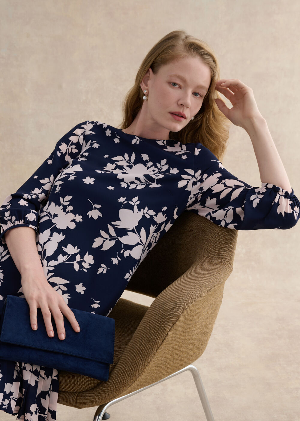 Liana Floral Mini Dress, Midnight Pink, hi-res