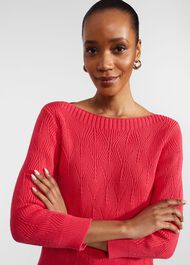 Laney Cotton Sweater, Rouge Pink, hi-res