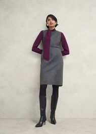 Elsie Wool Blend Dress, Grey, hi-res