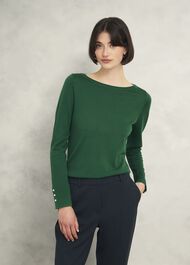 Perla Merino Wool Jumper, Agate Green, hi-res