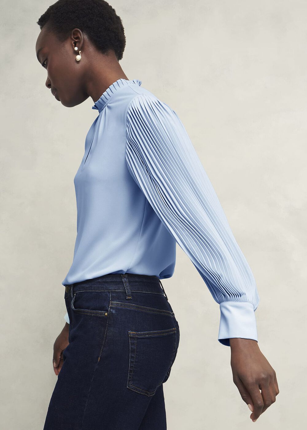 Carrie Blouse, Powder Blue, hi-res