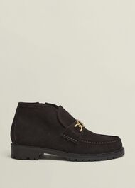 Astrid Suede Ankle Boots, Chocolate Brown, hi-res