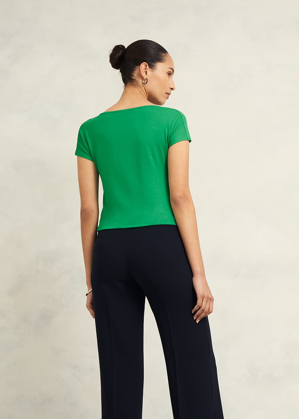 Cathy Cowl Neck Top, Cilantro Green, hi-res