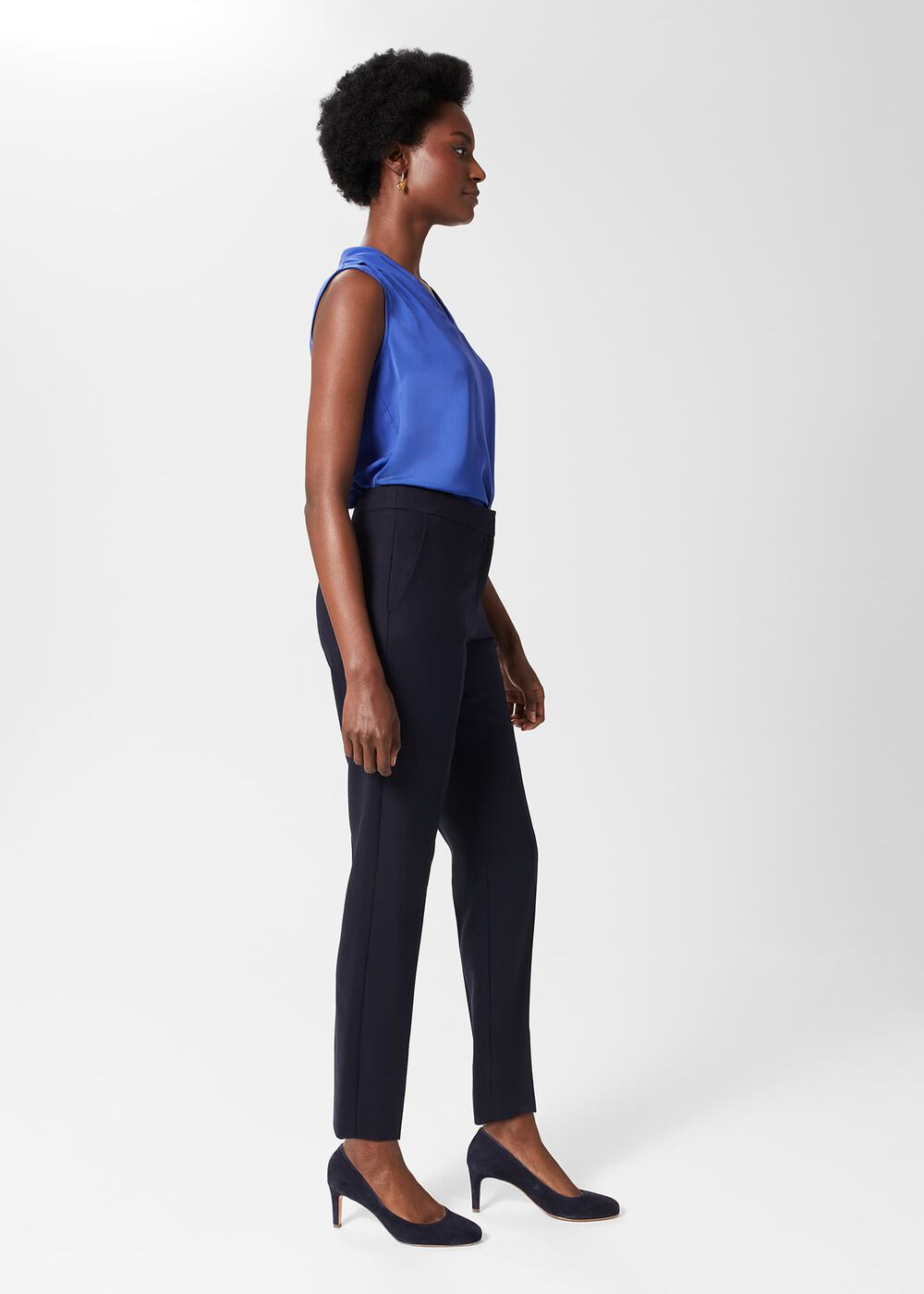 Gael Wool Blend Pants, Navy, hi-res