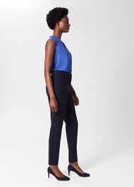 Gael Wool Blend Pants, Navy, hi-res