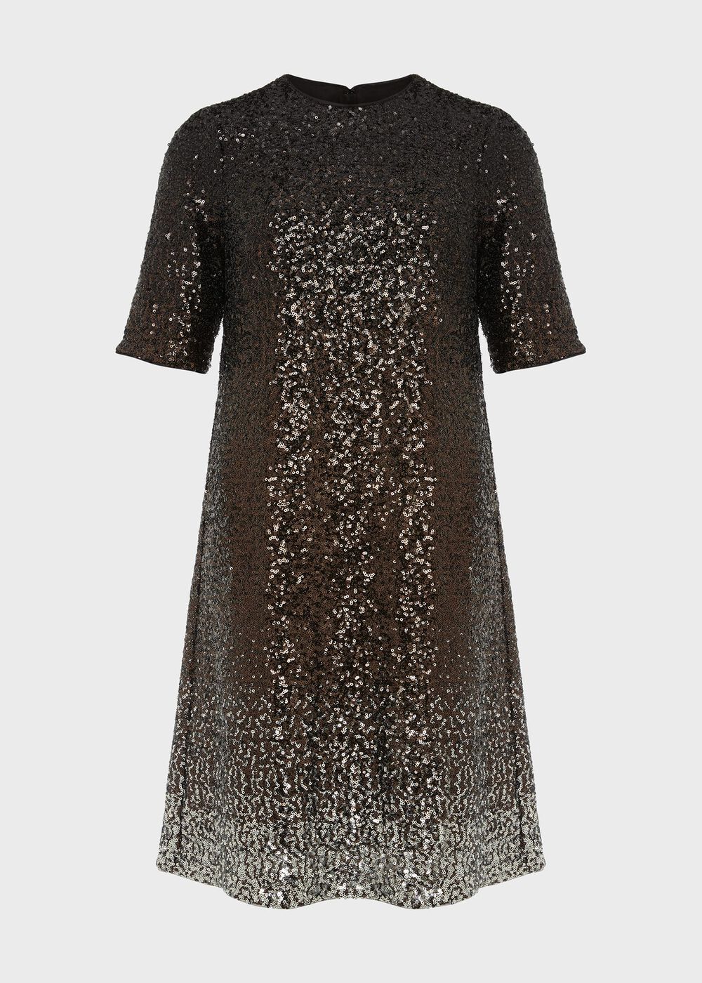 Reece Sequin A Line Dress, Black Silver, hi-res