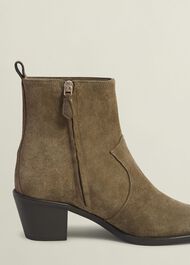 Frankie Western Boots, Dark Tan, hi-res