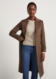 Bromley Check Trench, Brown Multi, hi-res