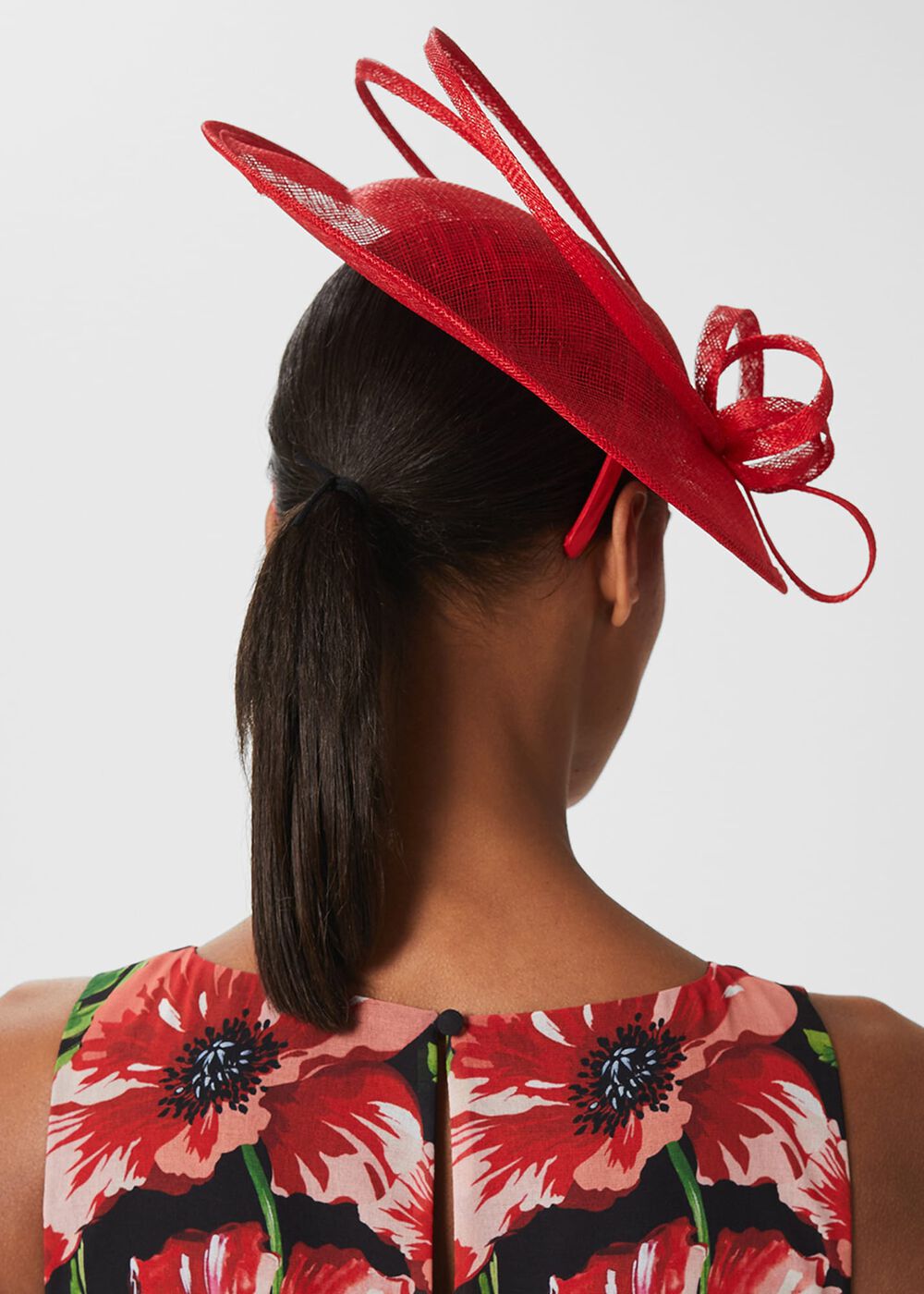 Shona Fascinator, Red, hi-res