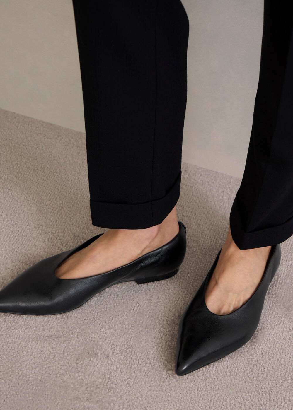 Valentina Ballet Flats, Black, hi-res