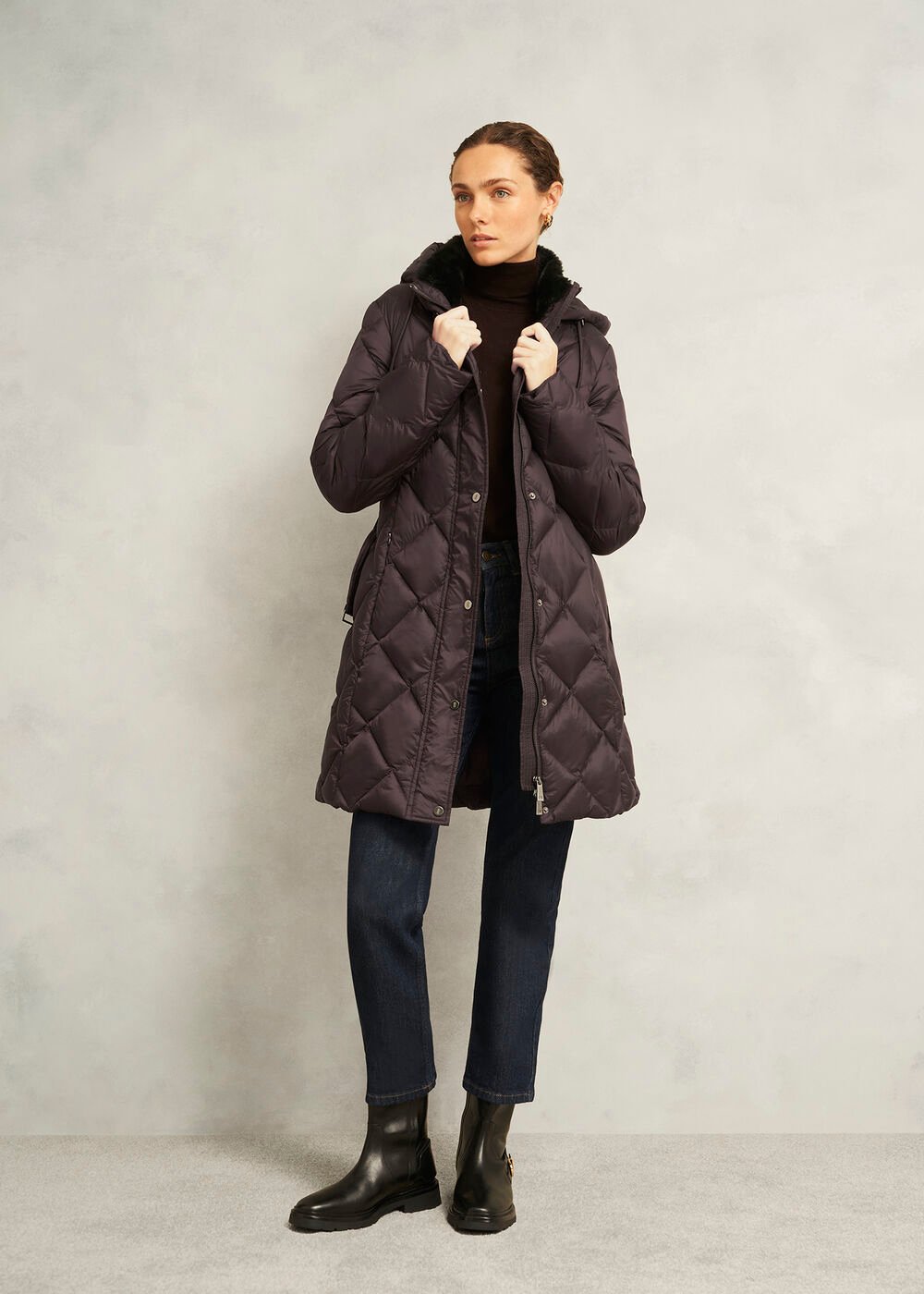 Petite Lumi Puffer, Deep Brown, hi-res