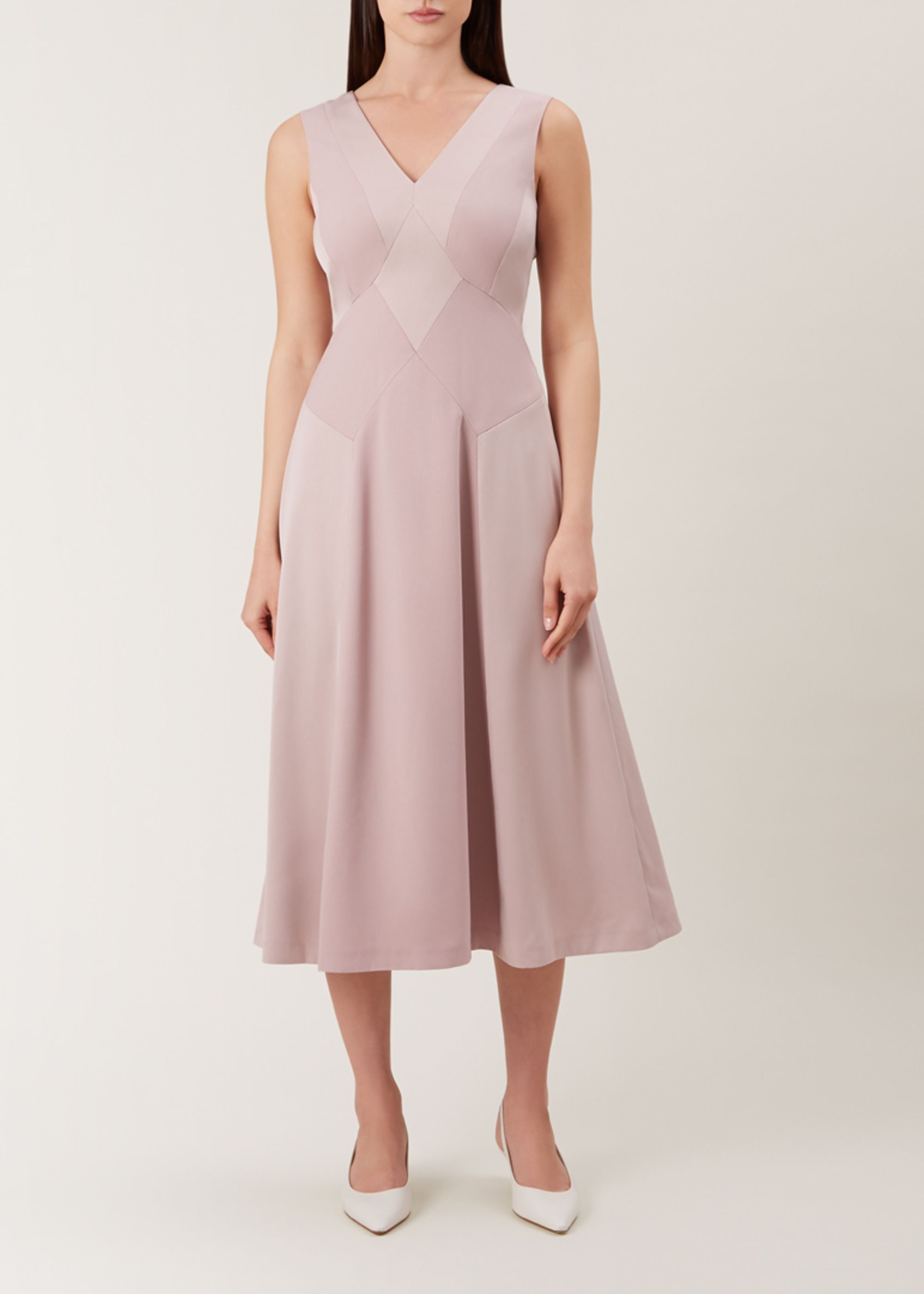 Hobbs Elaine Dress Midi Fit & Flare Sleeveless | eBay
