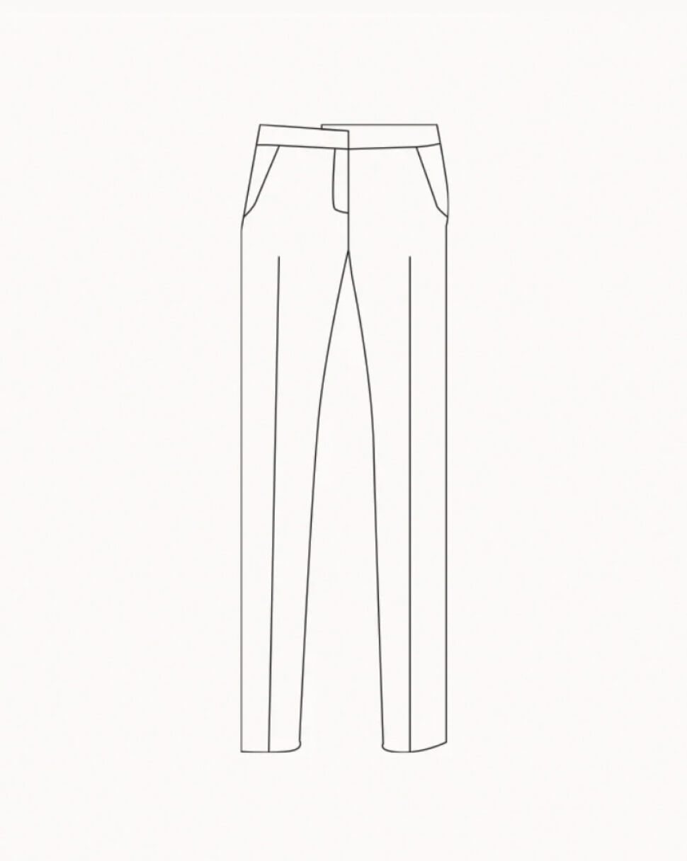 Pants fashion flat sketch template5 Royalty Free Vector