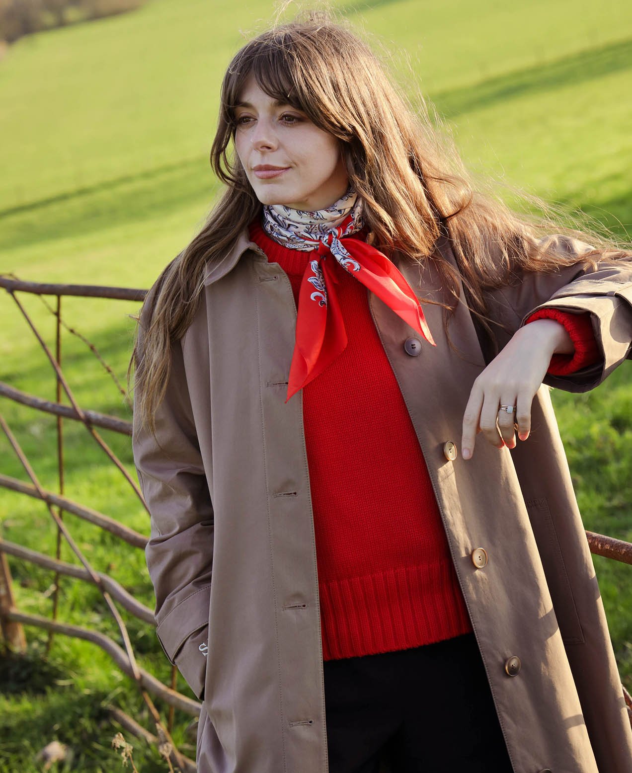 @josieldn and @sophiarosemary wearing the Lucy trench coat.