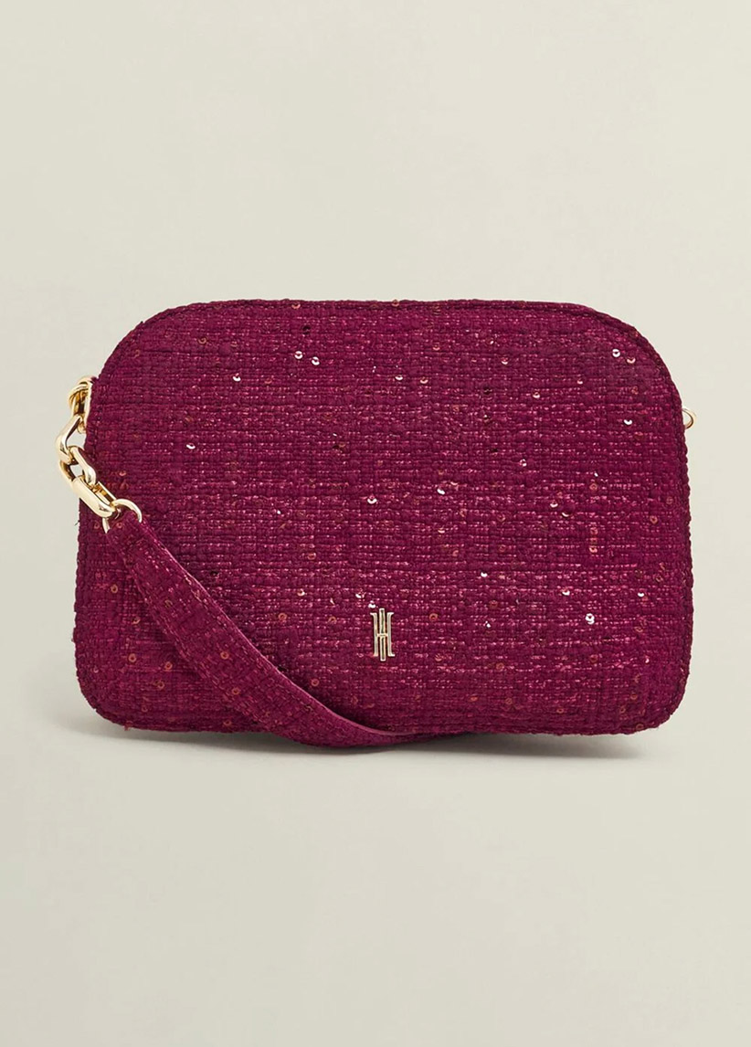 Coordinating sequin accessories.