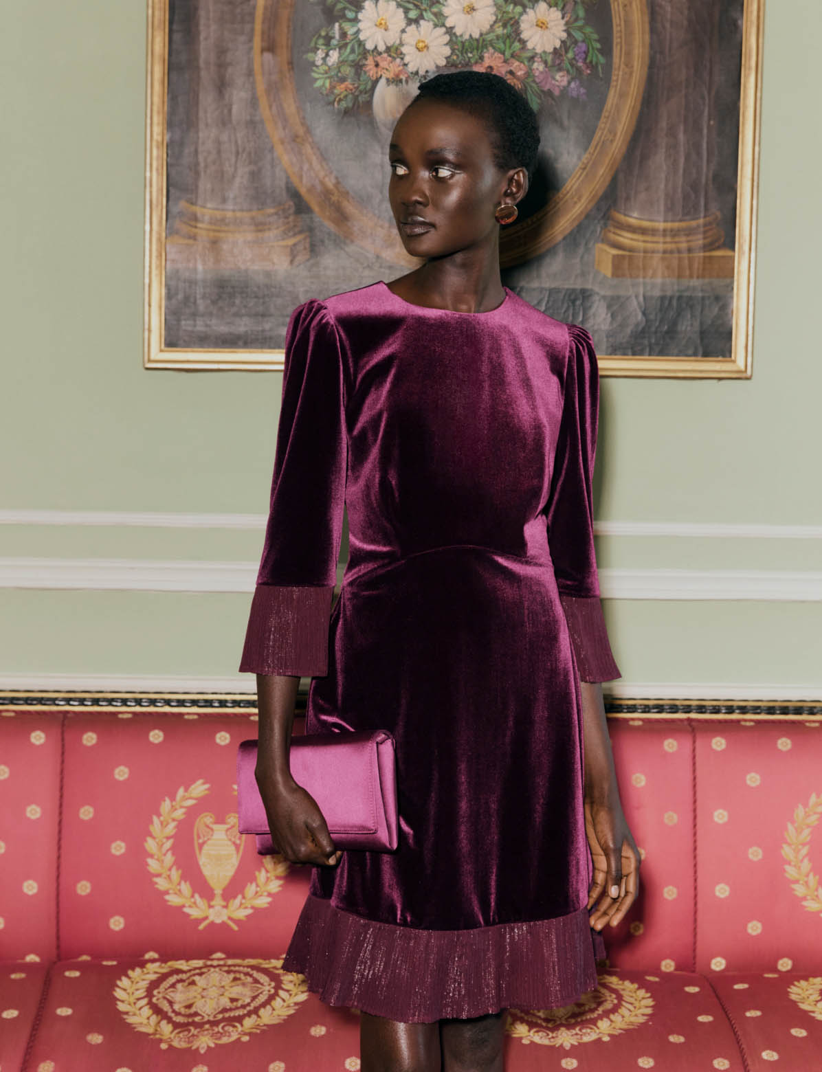 Ashley Velvet Dress Hobbs UK