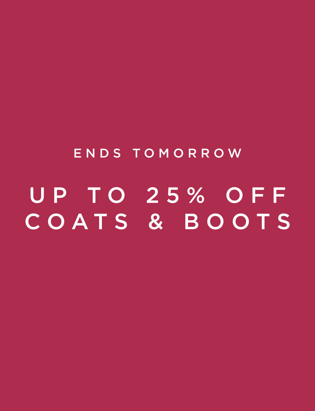 Hobbs Sale 25% off coats and boots