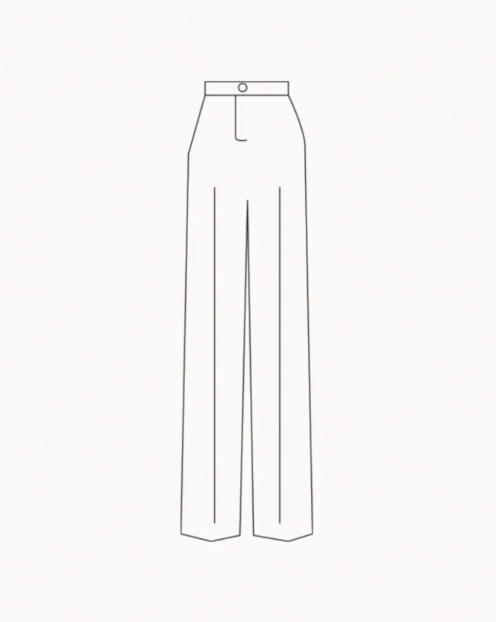 Sketch showing the silhouette of straight fit trousers.