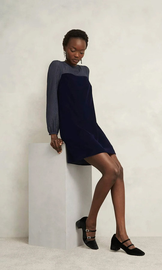 A gallery of six product images of Hobbs Christmas party dresses.