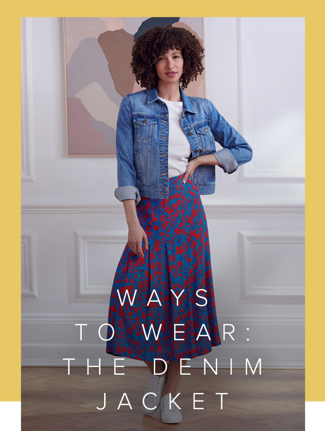 Cropped Icon Denim Jacket | How to wear denim jacket, Denim jacket women,  Women outerwear jacket