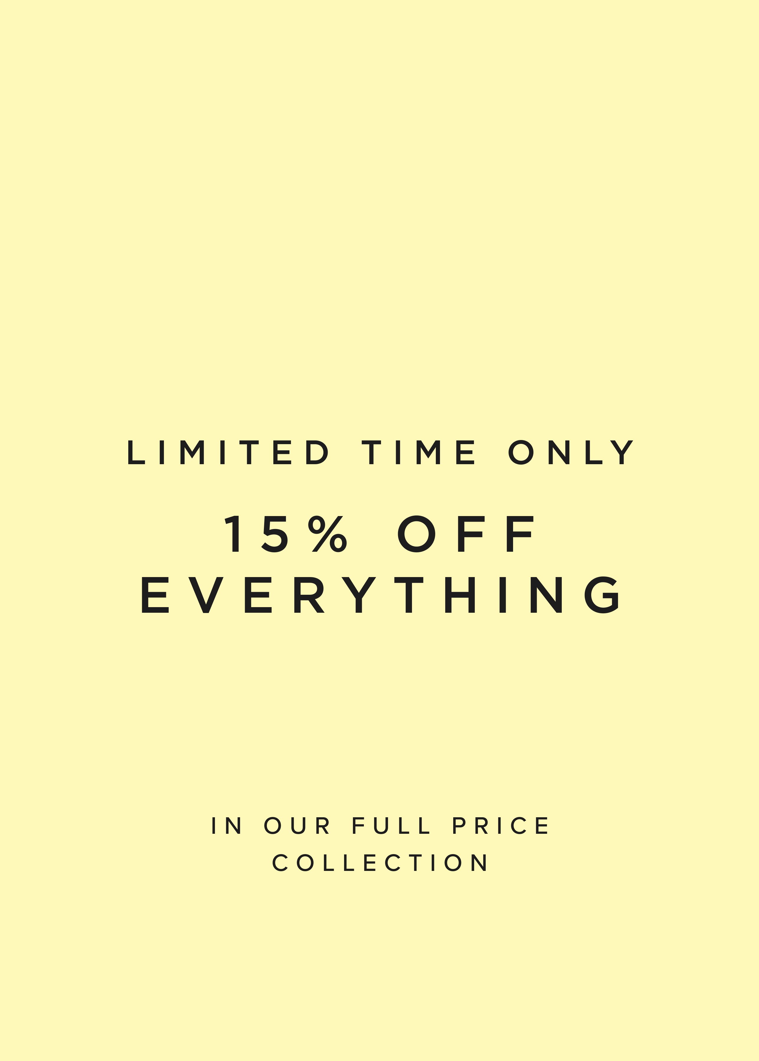 Hobbs 15% Off Full Price Limited Time Only