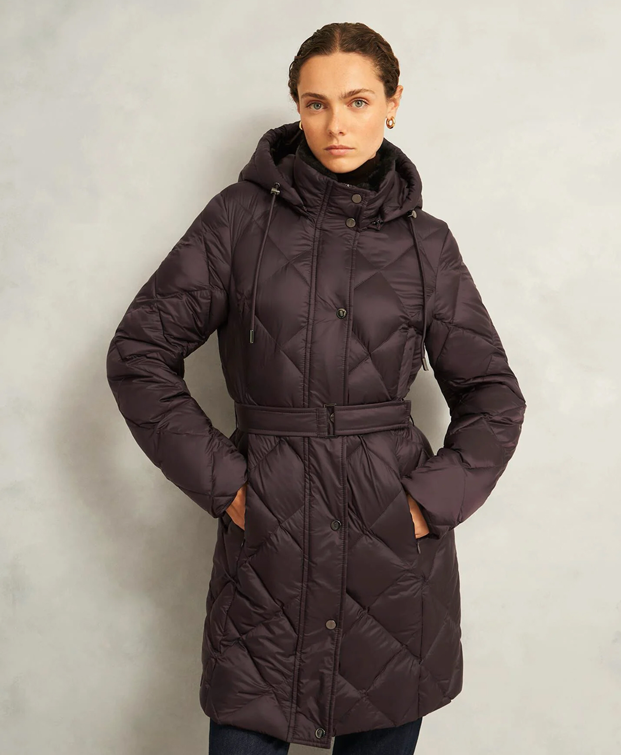 Women wearing new Hobbs puffer jackets.