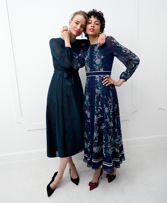Women wearing Hobbs’ new occasion dresses