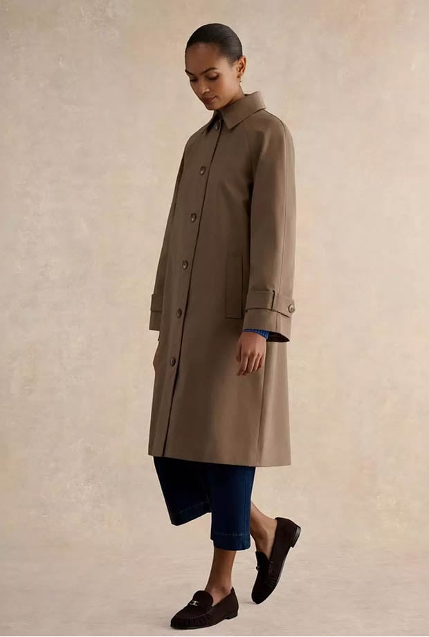 Hobbs' collection of trench coats.